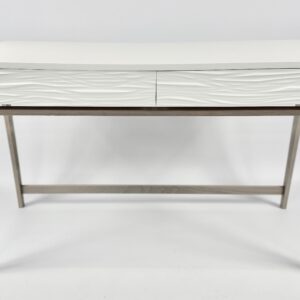 Dressing table in grey ash and white Duco with wave drawers